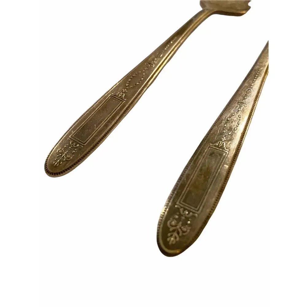 Set of 2 Grosvenor by Oneida Individual Salad Forks Silverplate 6 1/4
